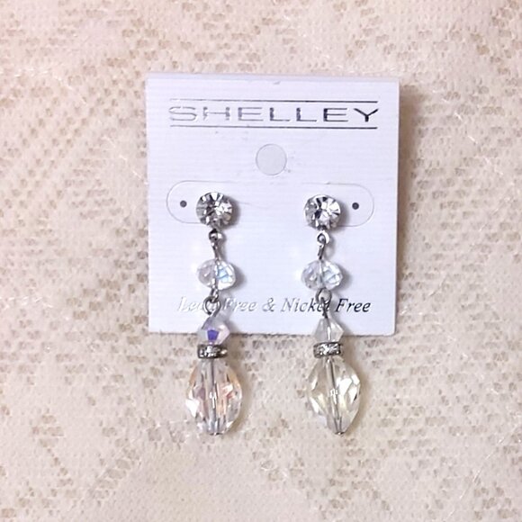 NEW Handcrafted Clear Beads Drop Earrings Women Fashion Jewelry Gifts - Picture 4 of 4